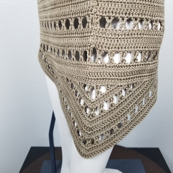 Anna Holtblad Stockholm Crochet Knit Macrame Granola Midi Asymmetric Skirt Sz M - Picture 9 of 12